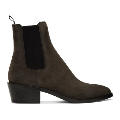 Givenchy Bowery Suede Boot In Grey