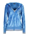 Roberto Cavalli Gym Hooded Sweatshirt In Blue