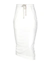 Rick Owens Drkshdw Midi Skirts In White