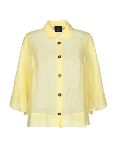 Alysi 纯色衬衫及女衬衣 In Yellow