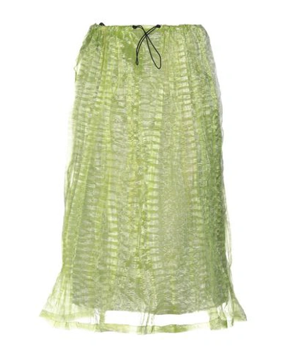 Tela Midi Skirts In Acid Green