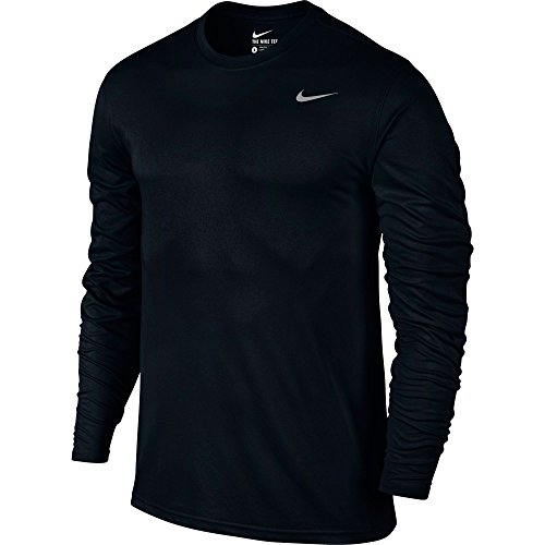 Nike Mens Legend 2.0 Long Sleeve Dri-fit Training Shirt In Black/black ...