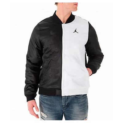 Nike Jordan Men's Jordan Sportswear Legacy Aj11 Bomber Jacket In White /  Black Size X-large Satin | ModeSens