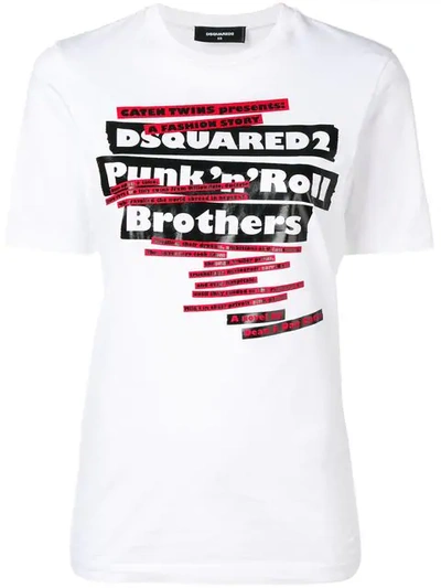 Dsquared2 Punk 'n' Roll T-shirt In White