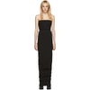 Rick Owens Woman Strapless Split-back Stretch-cotton Gown Black