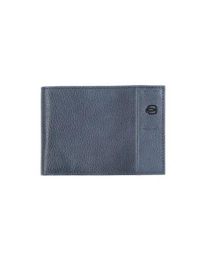 Piquadro Wallets In Slate Blue