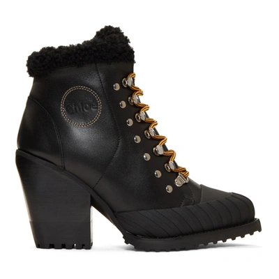 Chloé Chloe Black Lined Rylee Mountain Boots