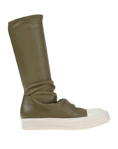 Rick Owens Boots In Military Green