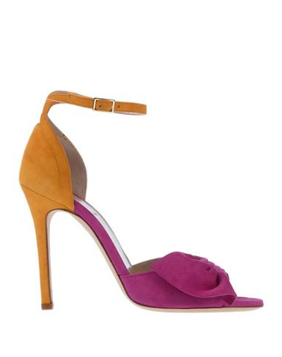 Alexander White Sandals In Light Purple