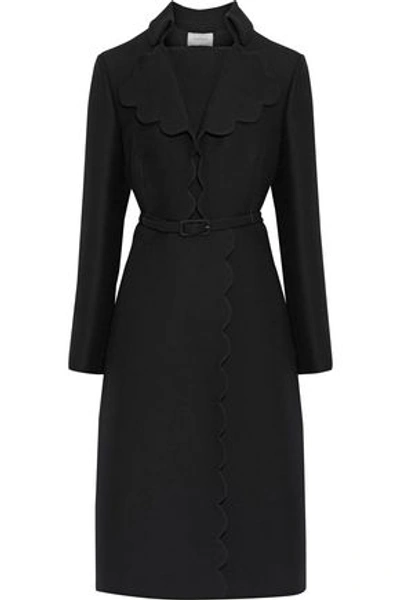 Valentino Woman Wool And Silk-blend Coat Black