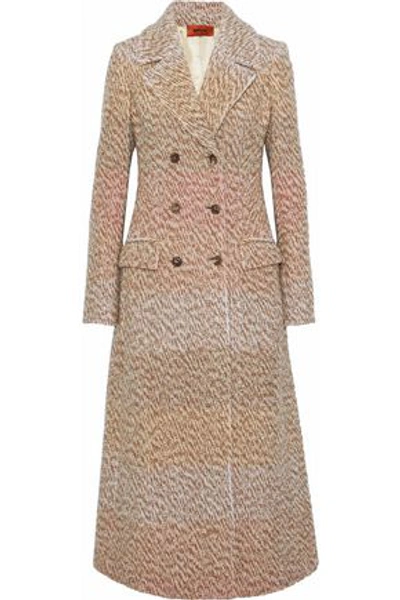 Missoni Woman Double-breasted Bouclé Wool-blend Coat Light Brown