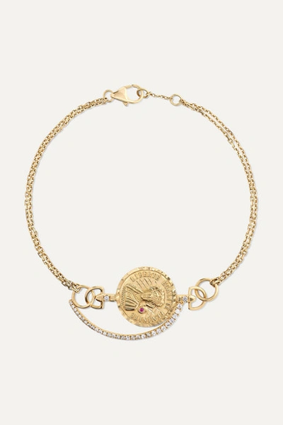 Anissa Kermiche Louise D'or 18-karat Gold Multi-stone Bracelet
