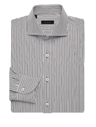 Saks Fifth Avenue Collection Striped Dress Shirt In Blue