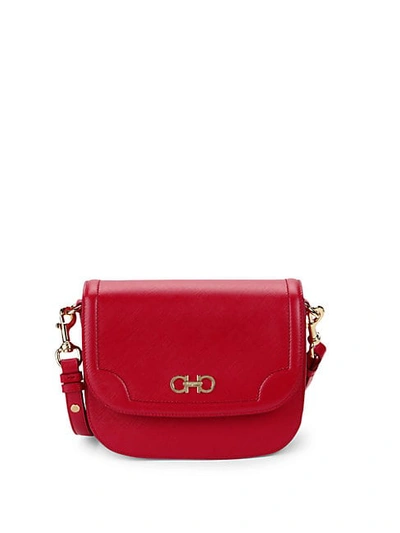 Ferragamo Leather Saddle Shoulder Bag