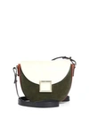 Jason Wu Mini Jaime Colorblock Leather Saddle Bag In Olive
