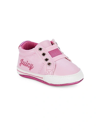 Juicy Couture Baby Girl's Velcro Logo Sneakers In Pink