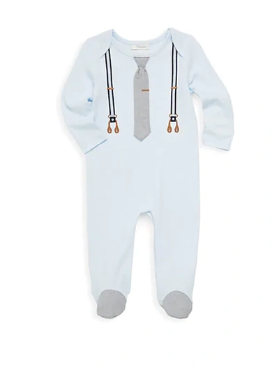 Miniclasix Baby Boy's Embroidered Tie Coveralls