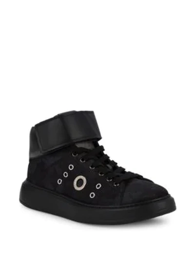 Alessandro Dell'acqua Lace-up High-top Sneakers In Grey