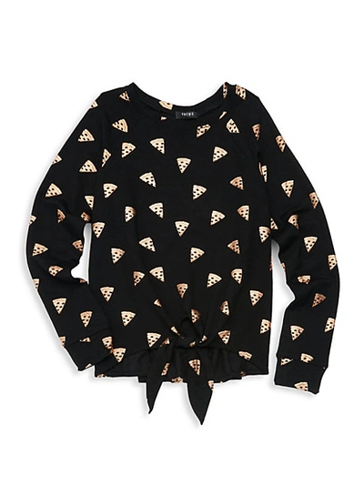 Terez Girl's Foil Printed Sweater In Black