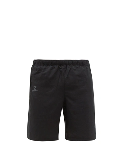 Salomon Agile Mesh-trimmed Advancedskin Activedry Shorts In Black