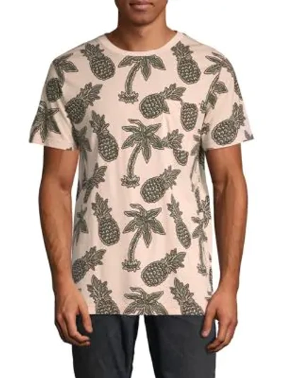 Wesc Maxwell Pineapple All Over Print Graphic Cotton T-shirt In Pineapple Pink