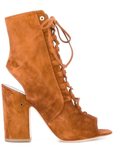 Laurence Dacade Nelly Suede Lace-up Booties, Camel In Brown