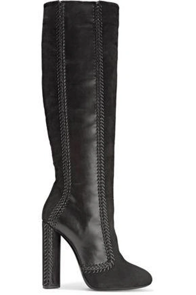 Tom Ford Woman Suede And Leather Over-the-knee Boots Black