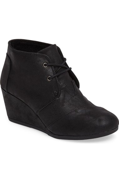 toms desert wedge bootie
