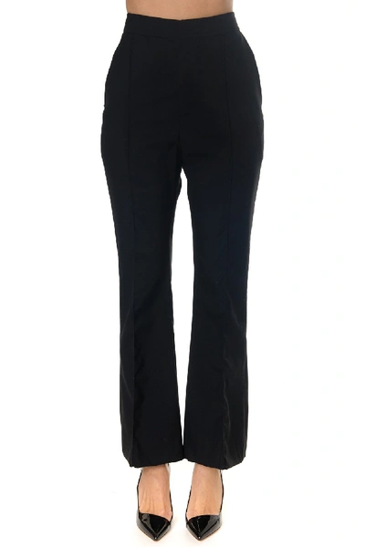 Marni Zip-front Boot-cut Virgin Wool Pants In Black
