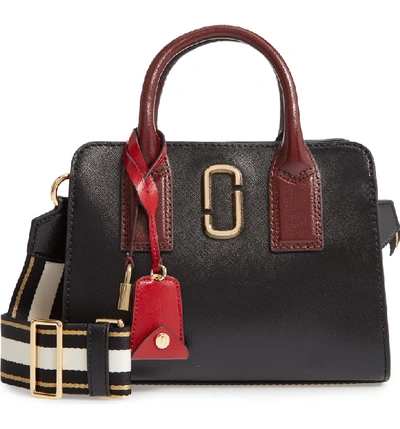 Marc Jacobs Little Big Shot Leather Tote - Black In Black/ Red