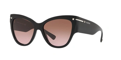 Valentino Women's Cat Eye Sunglasses, 55mm In Brown Gradient Pink