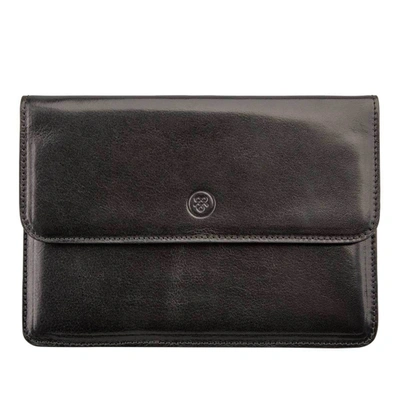 Maxwell Scott Bags High Quality Black Italian Leather Travel Wallet