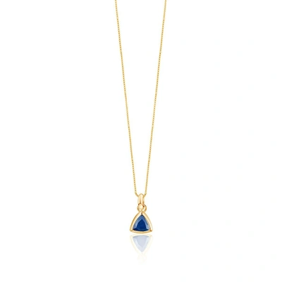 Edge Of Ember Blue Sapphire Charm Necklace