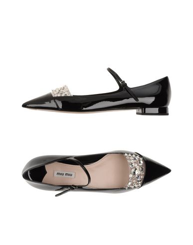 Miu Miu Ballet Flats In Black | ModeSens