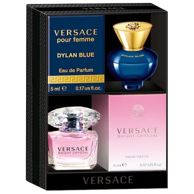 Versace Bright Crystal And Dylan Blue Pour Femme Mini Coffret 2 X 0.17 oz/ 5 ml