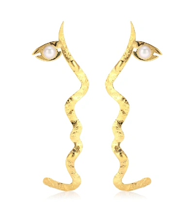 Anissa Kermiche X Rejina Pyo Grande Tete A Tete 18kt Gold-plated Pearl Earrings