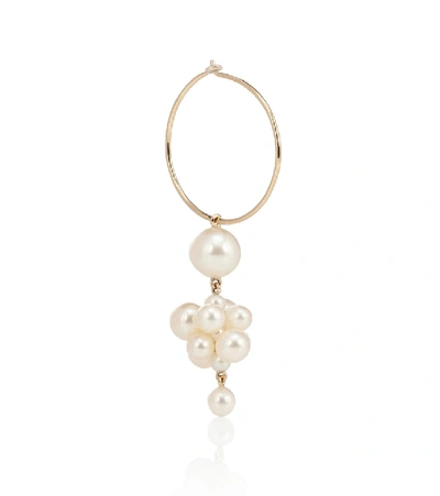 Sophie Bille Brahe Botticelli 14kt Gold Single Earring With Pearls