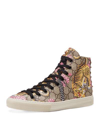 Gucci Major High-top Gg Tiger Canvas Sneaker, Multi, Multi Colored In ...