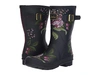 Joules Mid Molly Welly, French Navy Artichoke Floral Rubber