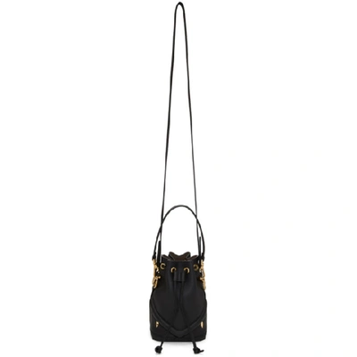 Fendi Black Mini 'bag Bugs' Mon Trésor Bucket Bag