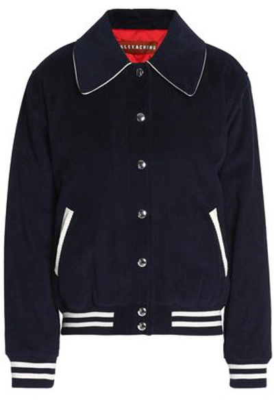 Alexa Chung Woman Cotton-corduroy Jacket Navy