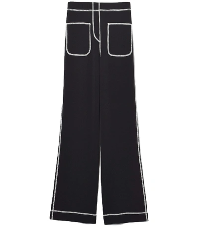 Marc Jacobs Topstitched Patch Pocket Jersey Pants In Black