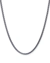 David Yurman Men's Acrylic-coated Stainless Steel Box Chain, Gray, 26" In Gray Metallic