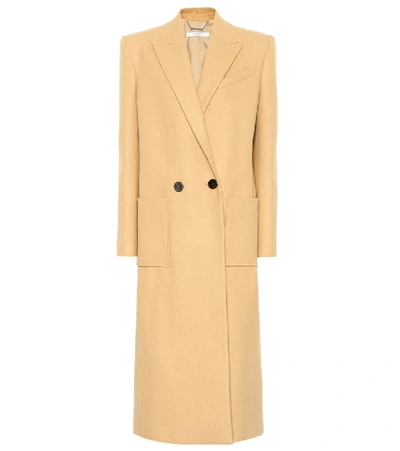 Givenchy Double-breasted Wool-felt Coat In Camel