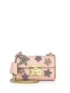 Gucci Padlock Star-embroidered Leather Chain Shoulder Bag In Light Pink