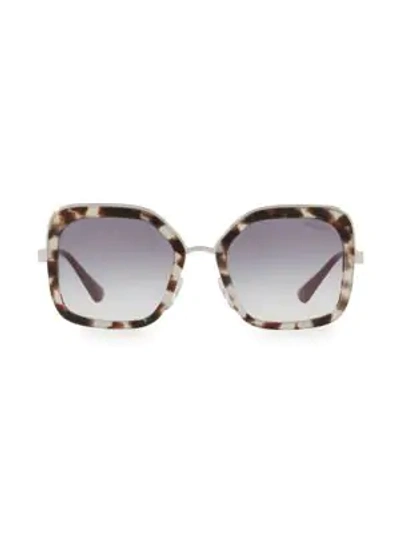 Prada Square 54mm Gradient Lens Sunglasses In Opal Brown