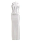 Alexandre Vauthier Halterneck Crystal Embellished Dress In White