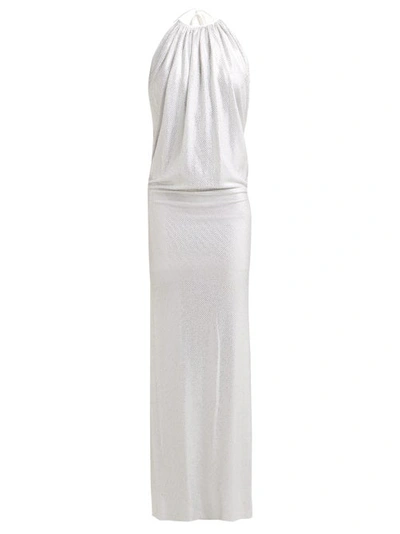 Alexandre Vauthier Halterneck Crystal Embellished Dress In White
