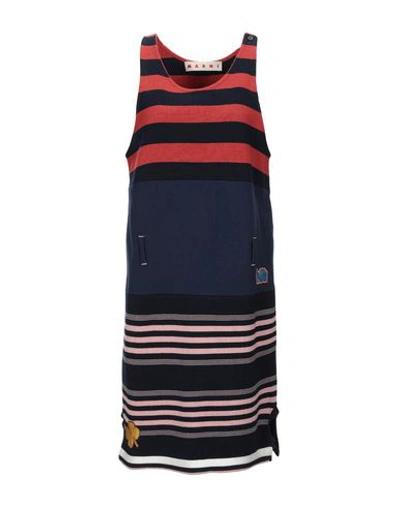 Marni Short Dresses In Dark Blue