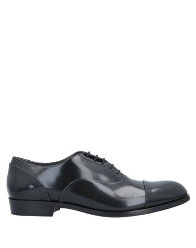 Robert Clergerie Laced Shoes In Steel Grey
